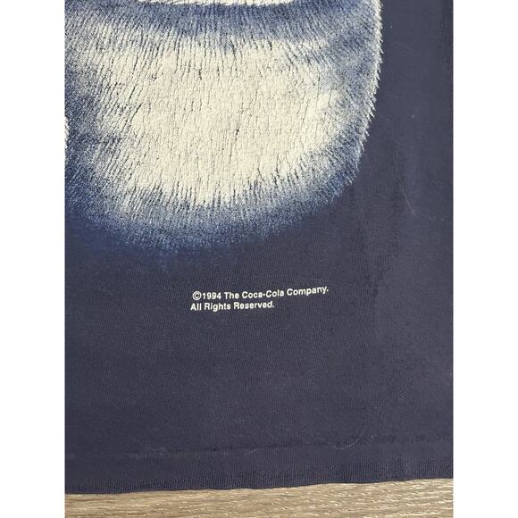 1994 Vintage Coke Coca-Cola Bear Christmas Graphic Shirt Made In USA - Men Large - Picture 3 of 16